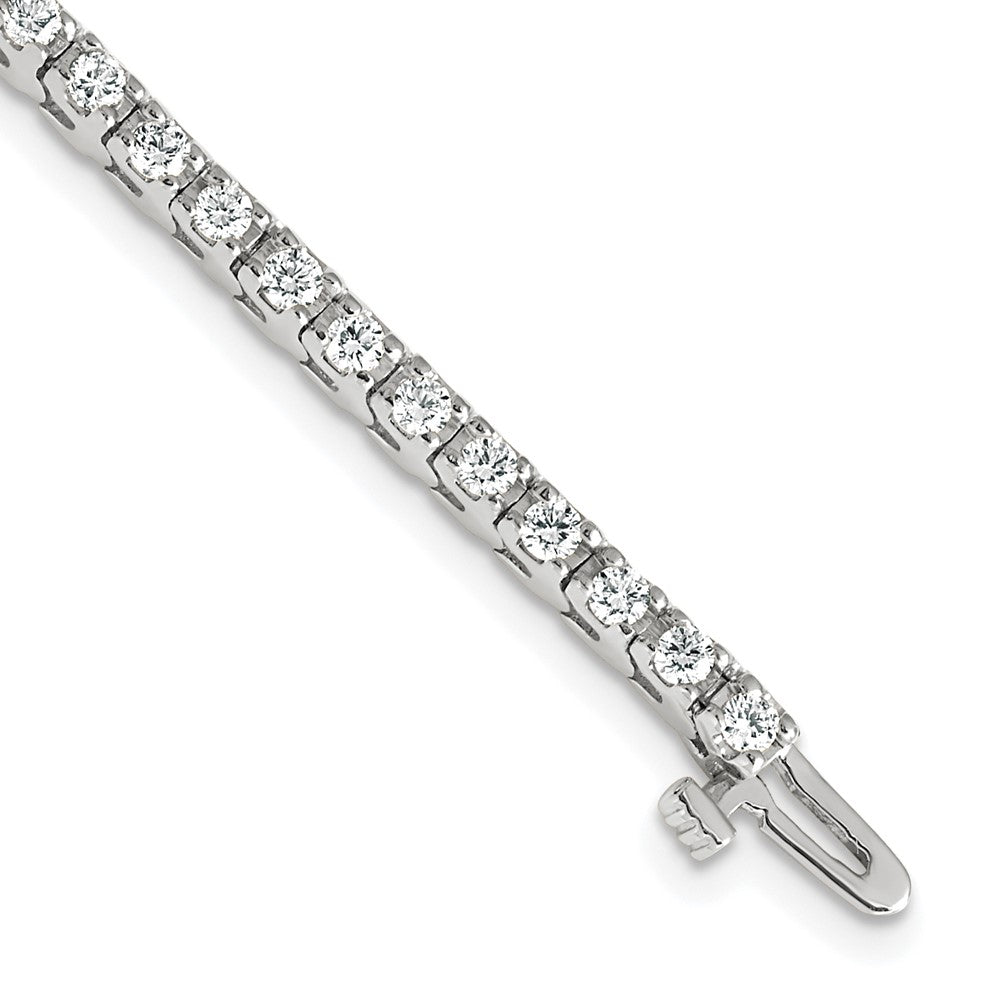 14k White Gold A Diamond Tennis Bracelet