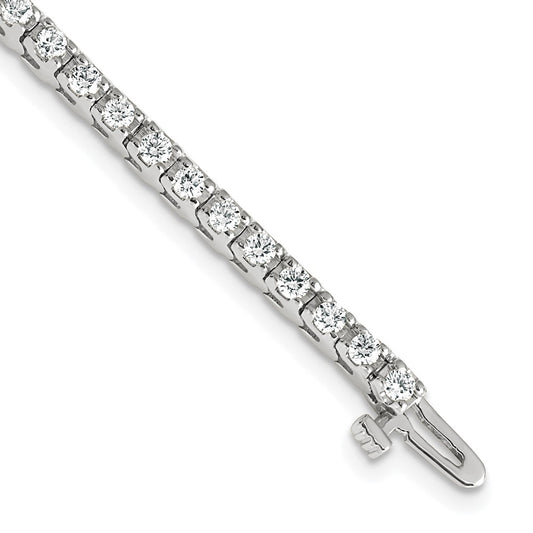 14k White Gold A Diamond Tennis Bracelet