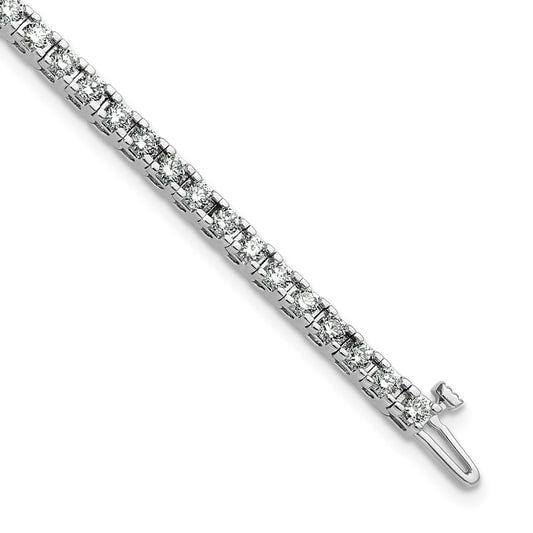 14k White Gold A Diamond Tennis Bracelet