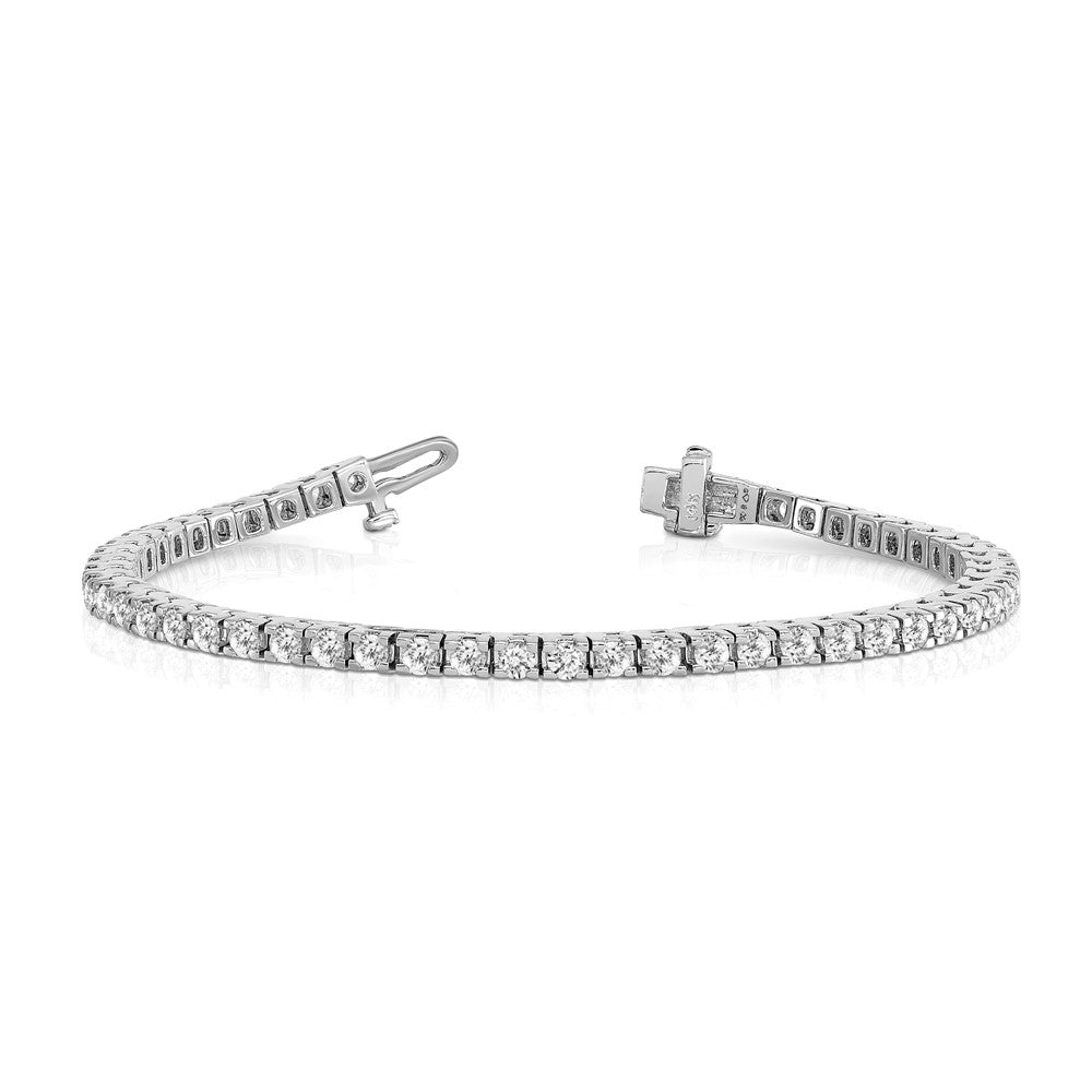 14k White Gold AAA Diamond Tennis Bracelet