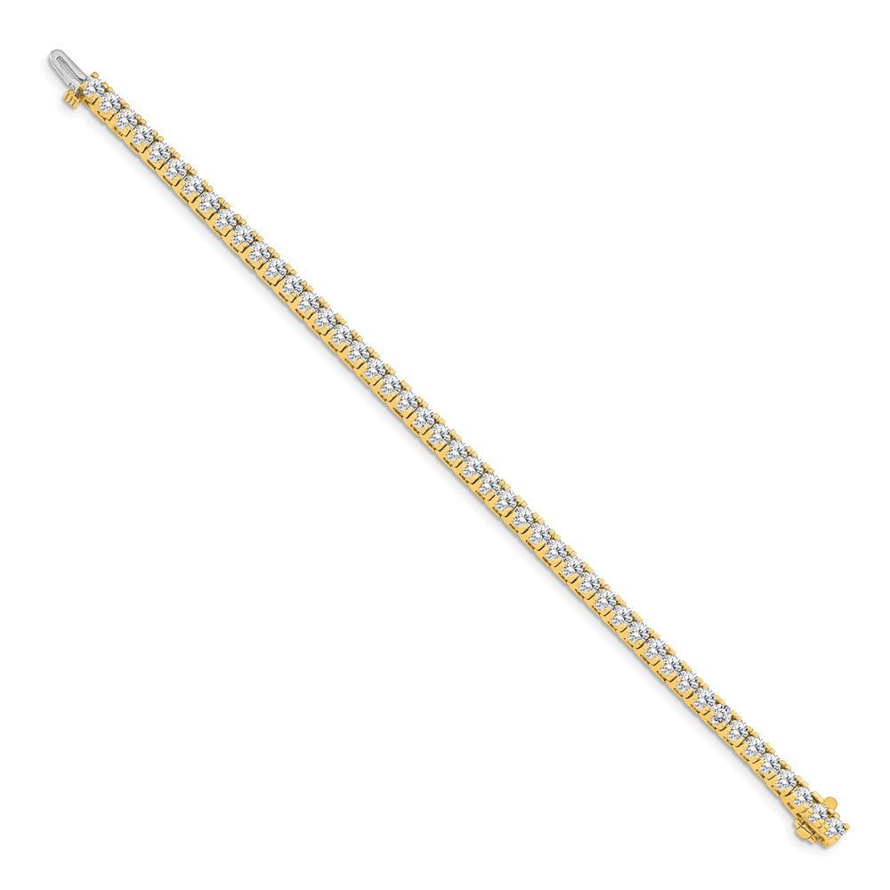 14k Yellow Gold A Diamond Tennis Bracelet