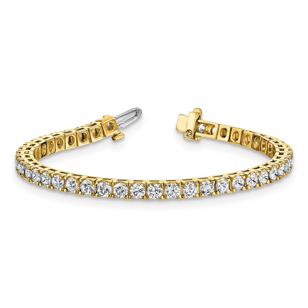 14k Yellow Gold A Diamond Tennis Bracelet