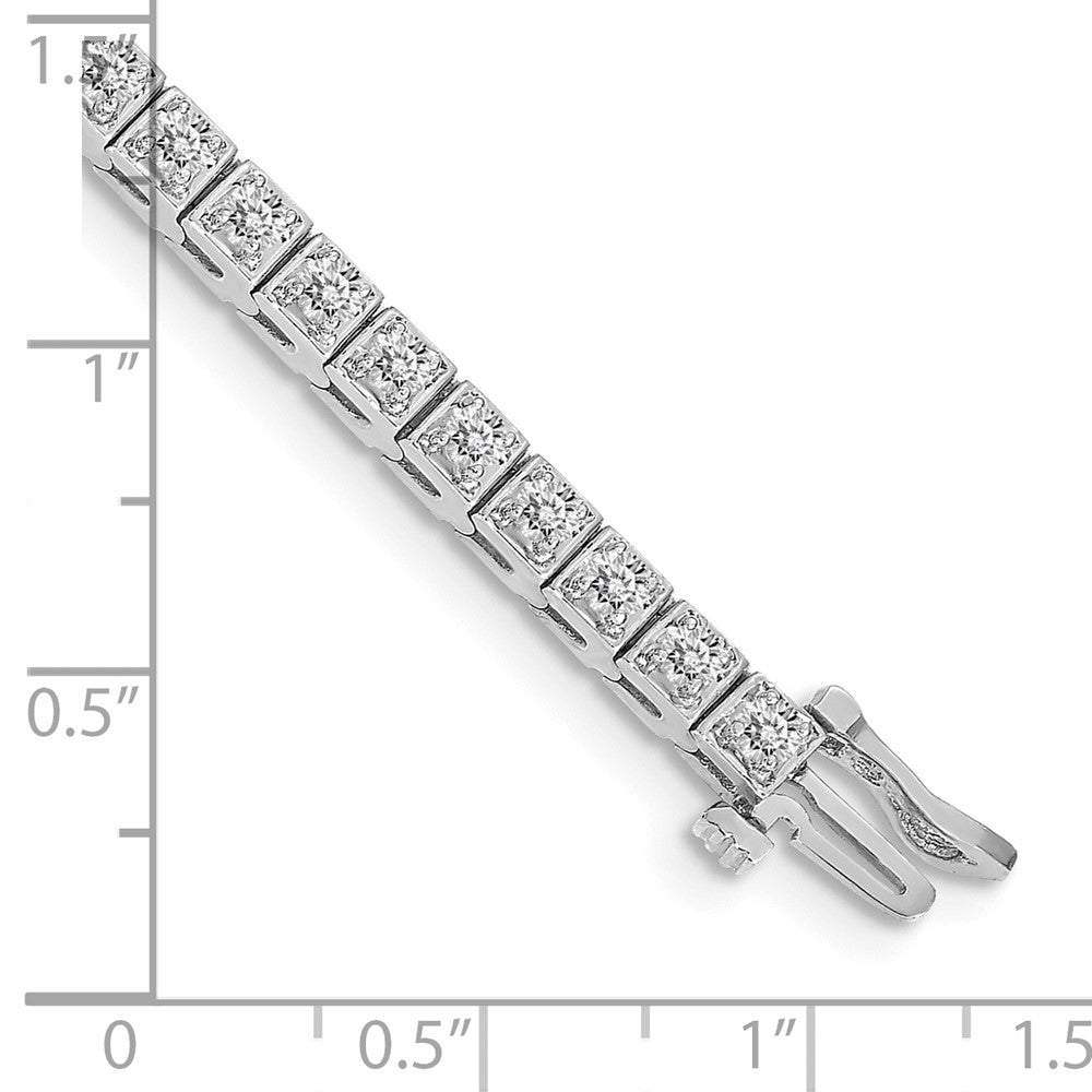 14k White Gold A Diamond Tennis Bracelet
