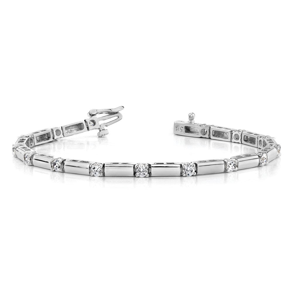 14k White Gold AAA Diamond Tennis Bracelet