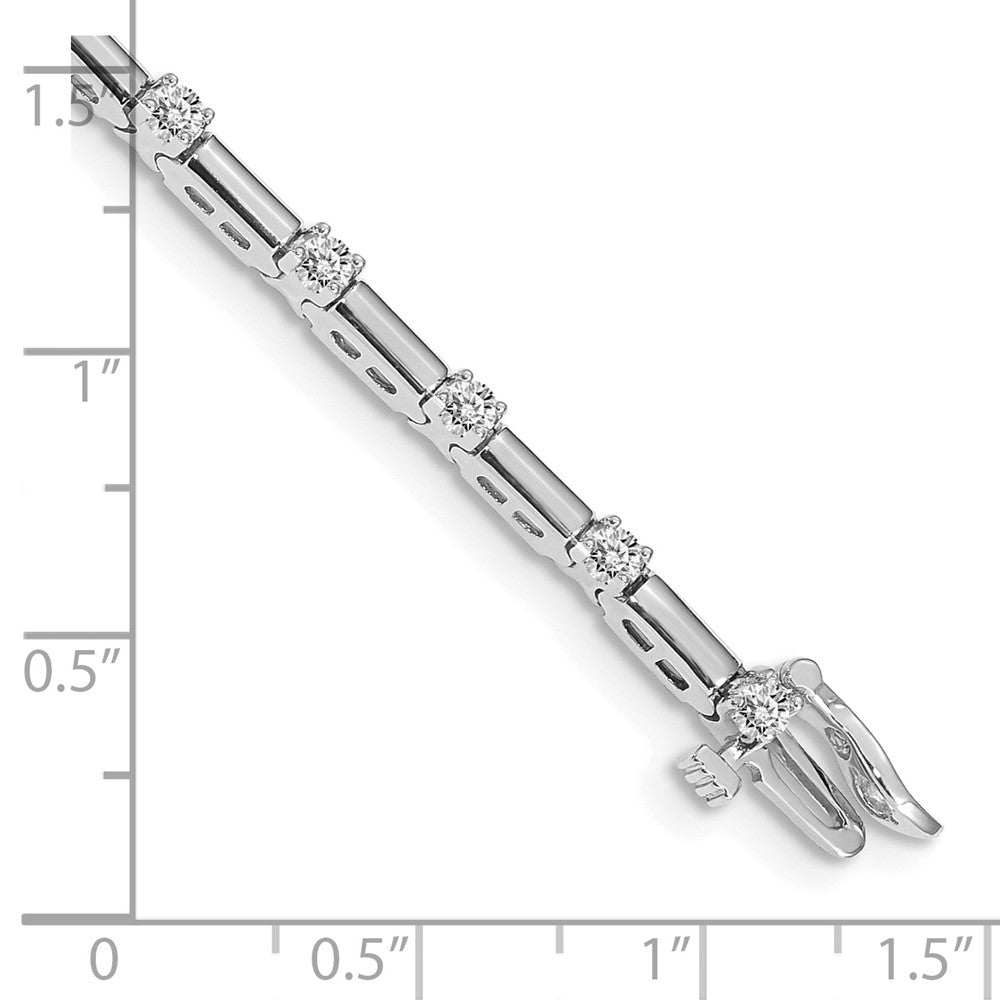 14k White Gold A Diamond Tennis Bracelet
