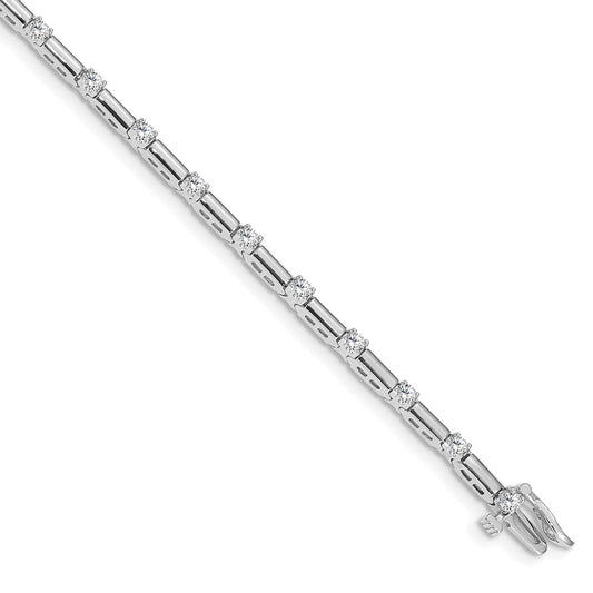 14k White Gold A Diamond Tennis Bracelet