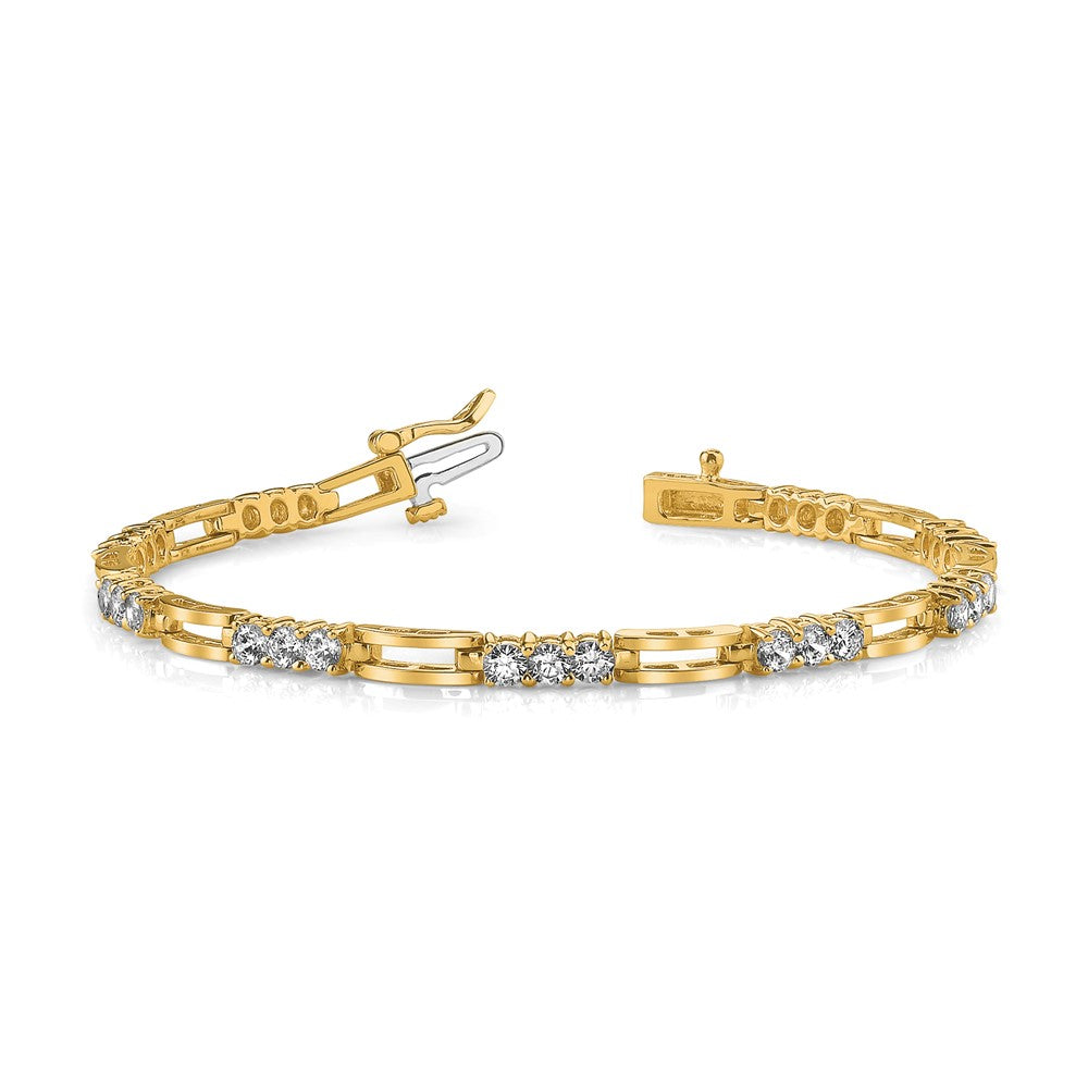 14k VS Diamond Fancy Link Tennis Bracelet