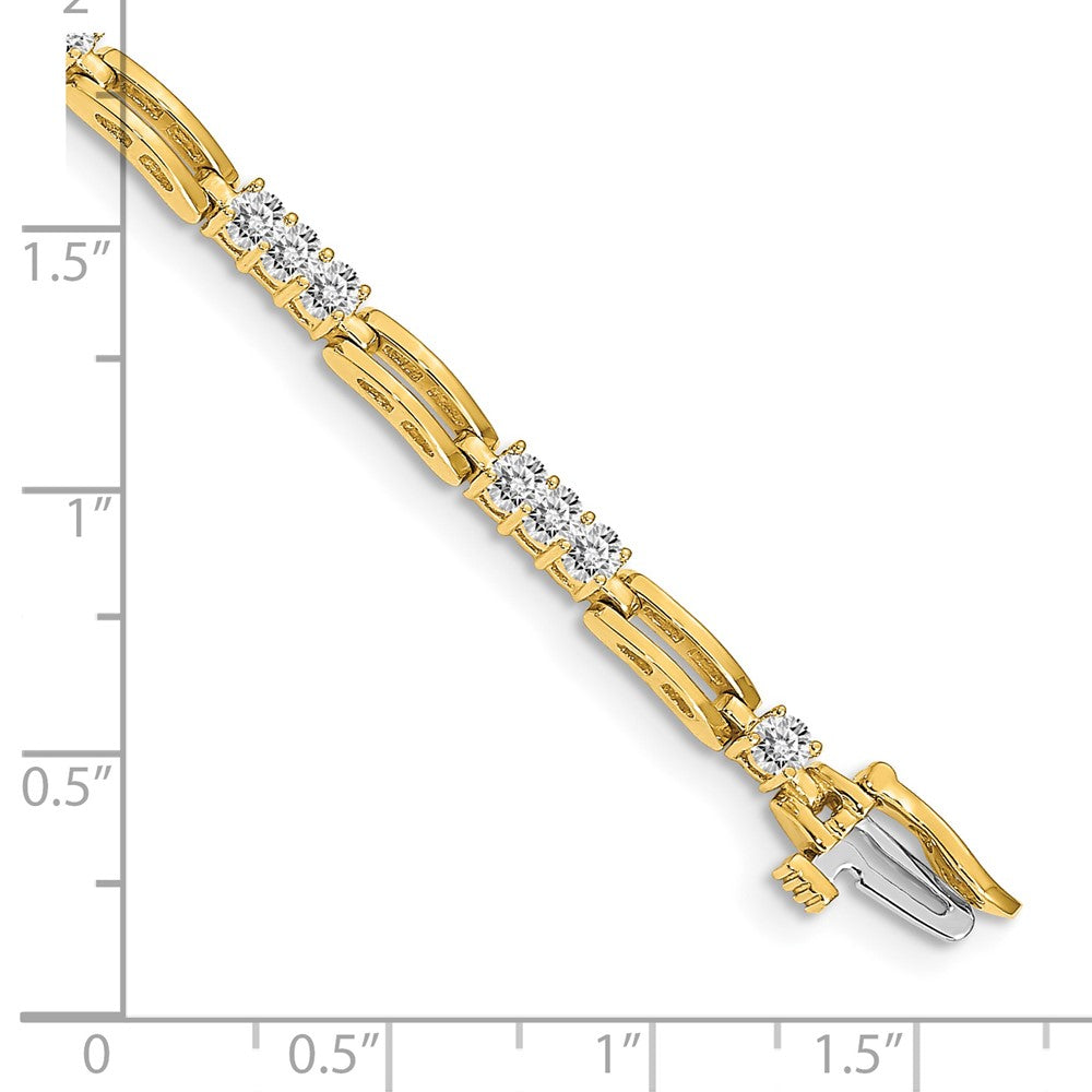 14k A Diamond Fancy Link Tennis Bracelet