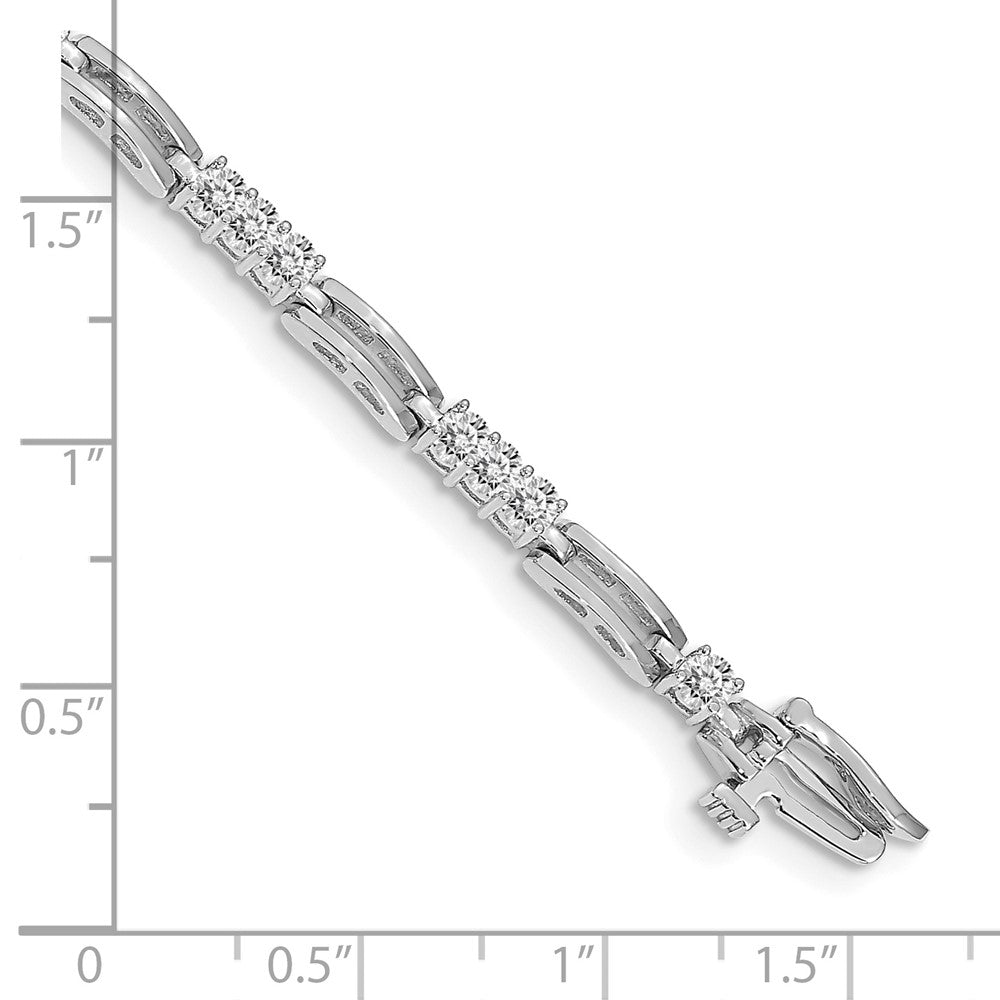 14k White Gold AAA Diamond tennis bracelet