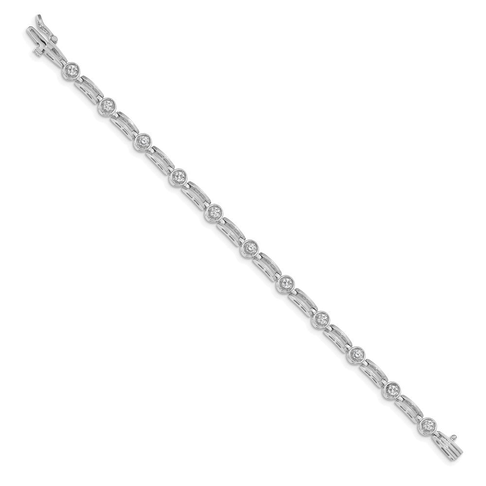 14k White Gold AAA Diamond Tennis Bracelet