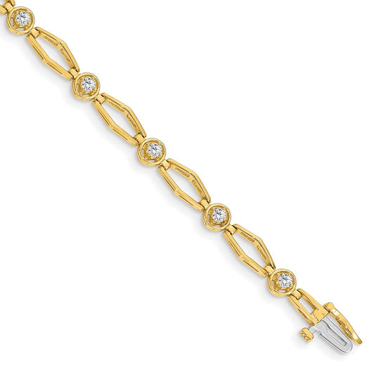 14k A Diamond Fancy Bracelet