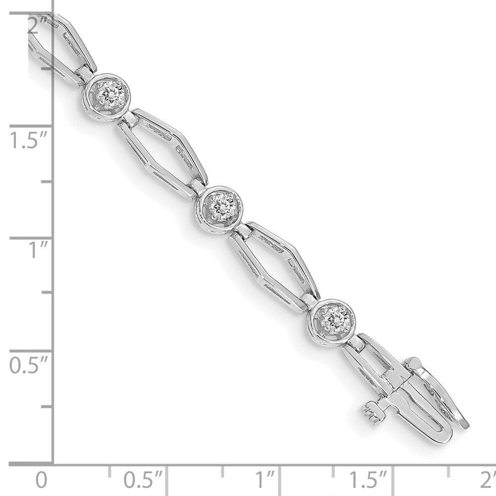 14k White Gold A Diamond Fancy Bracelet