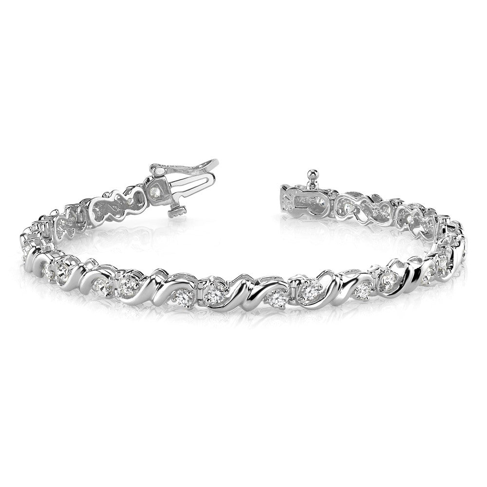 14k White Gold VS Diamond Tennis Bracelet