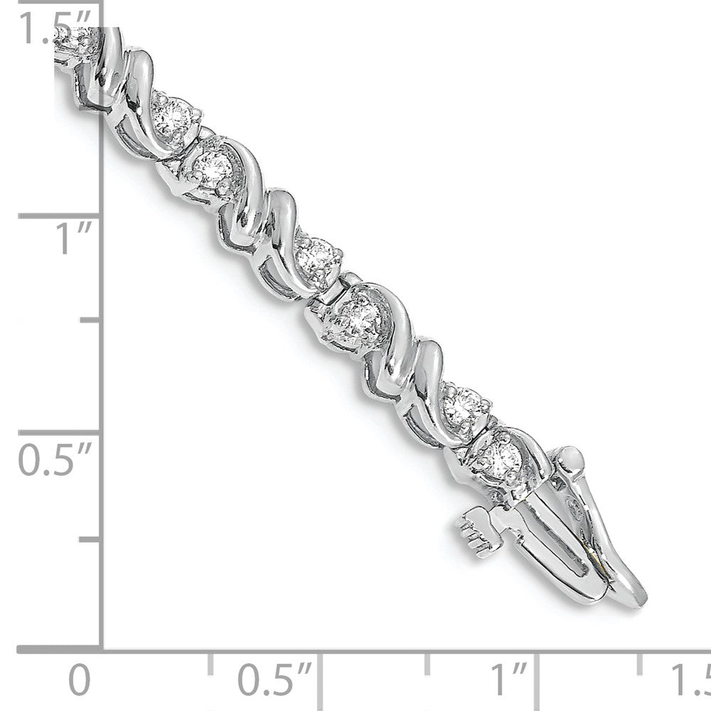 14k White Gold AAA Diamond Tennis Bracelet