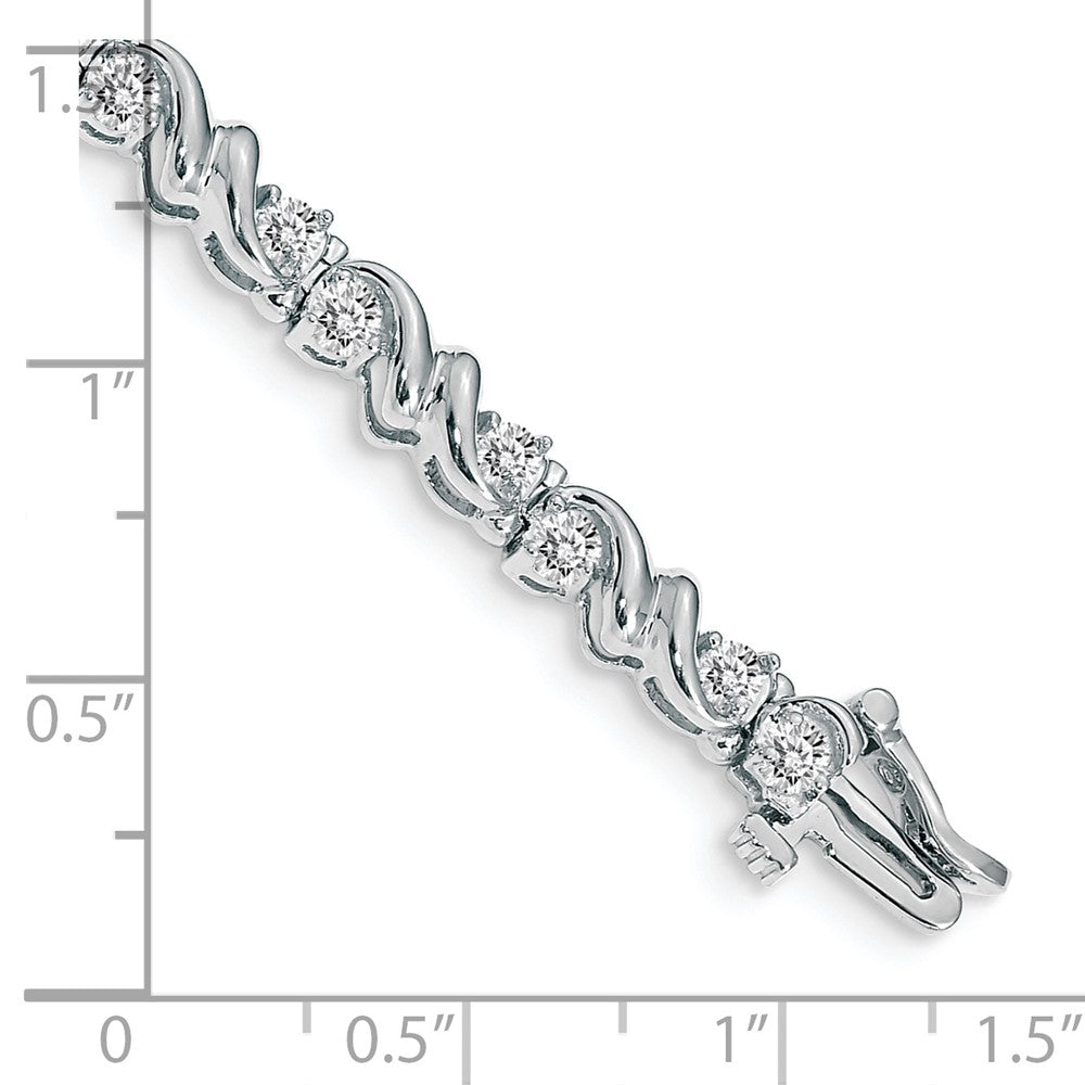 14k White Gold AAA Diamond tennis bracelet