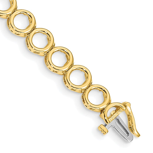 14k Holds 24 Stones up to 2.75mm, Add-a-Diamond Tennis Bracelet