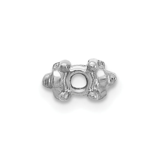 14k White Gold Head, up to 2.75mm Dia., X852 Add-a-Diamond Bracelet