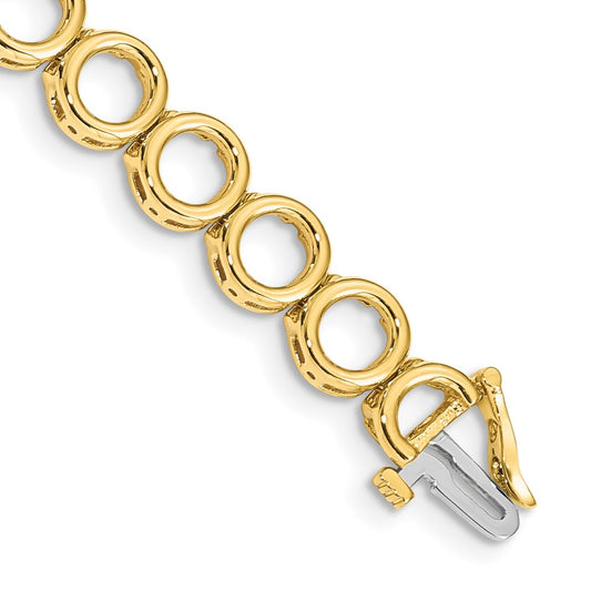 14k Holds 22 Stones up to 3.25mm, Add-a-Diamond Tennis Bracelet