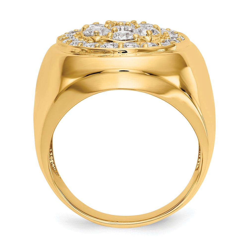 14k AAA Diamond men's ring