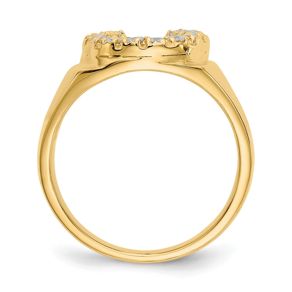 14k AAA Diamond men's ring