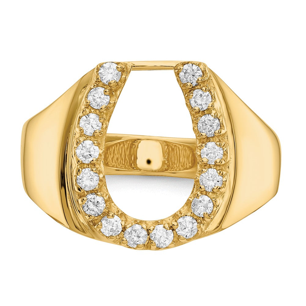 14k AAA Diamond men's ring