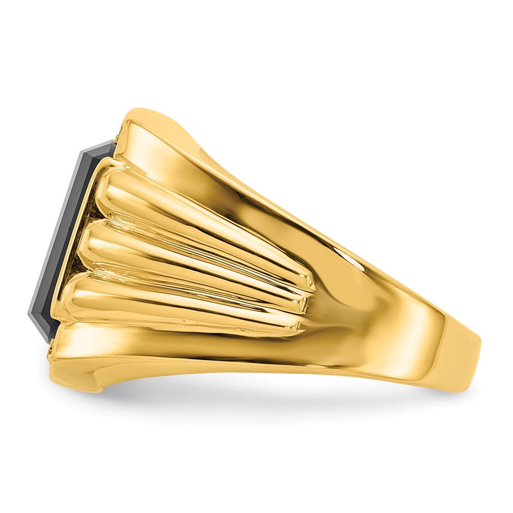 14k AAA Diamond men's ring