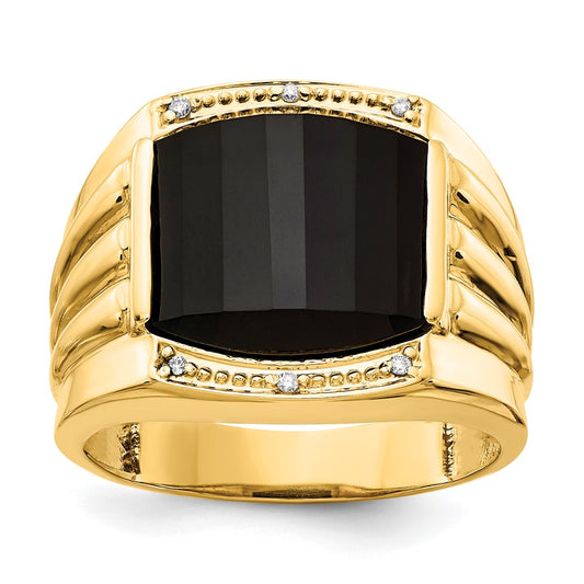 14k A Diamond men's ring