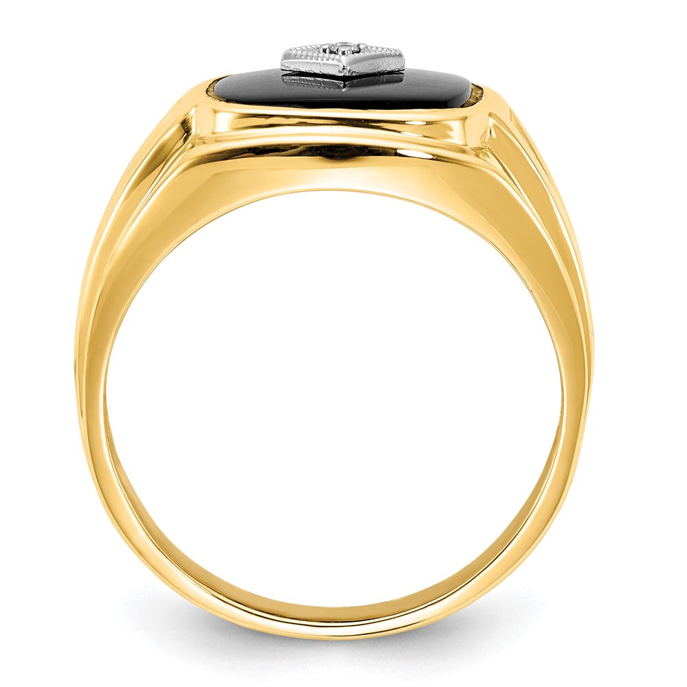14k AAA Diamond men's ring
