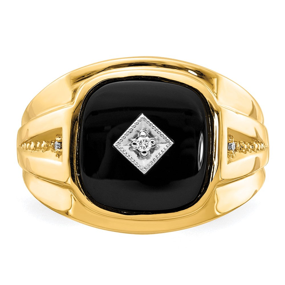 14k AAA Diamond men's ring