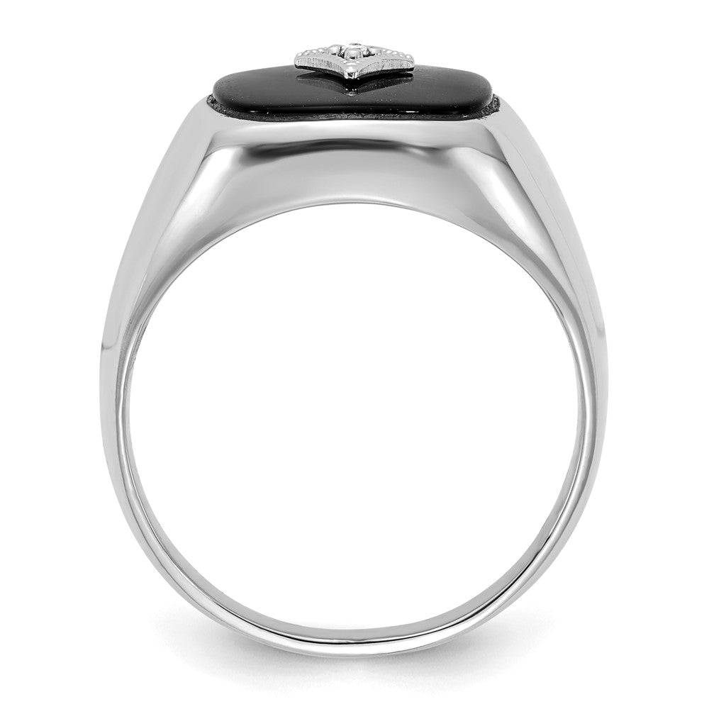 14k White Gold AA Diamond men's ring