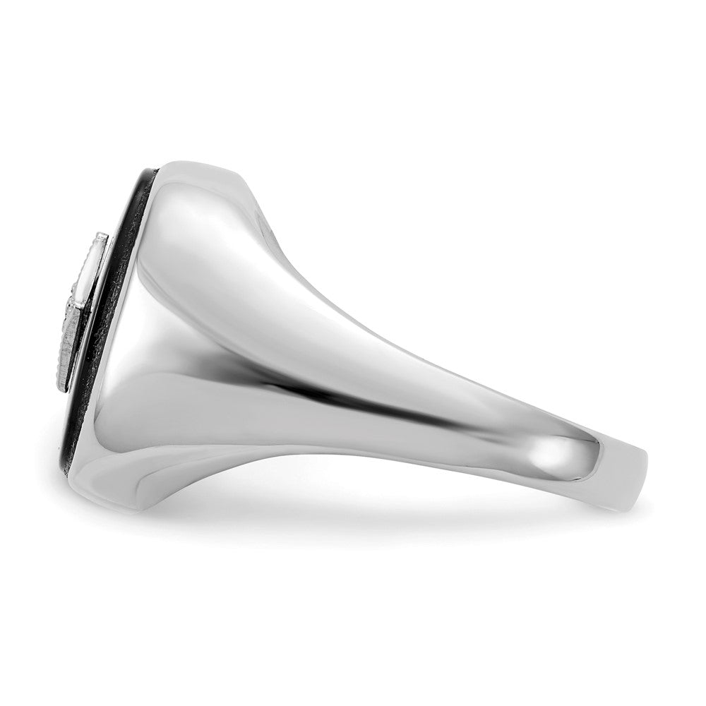 14k White Gold AA Diamond men's ring