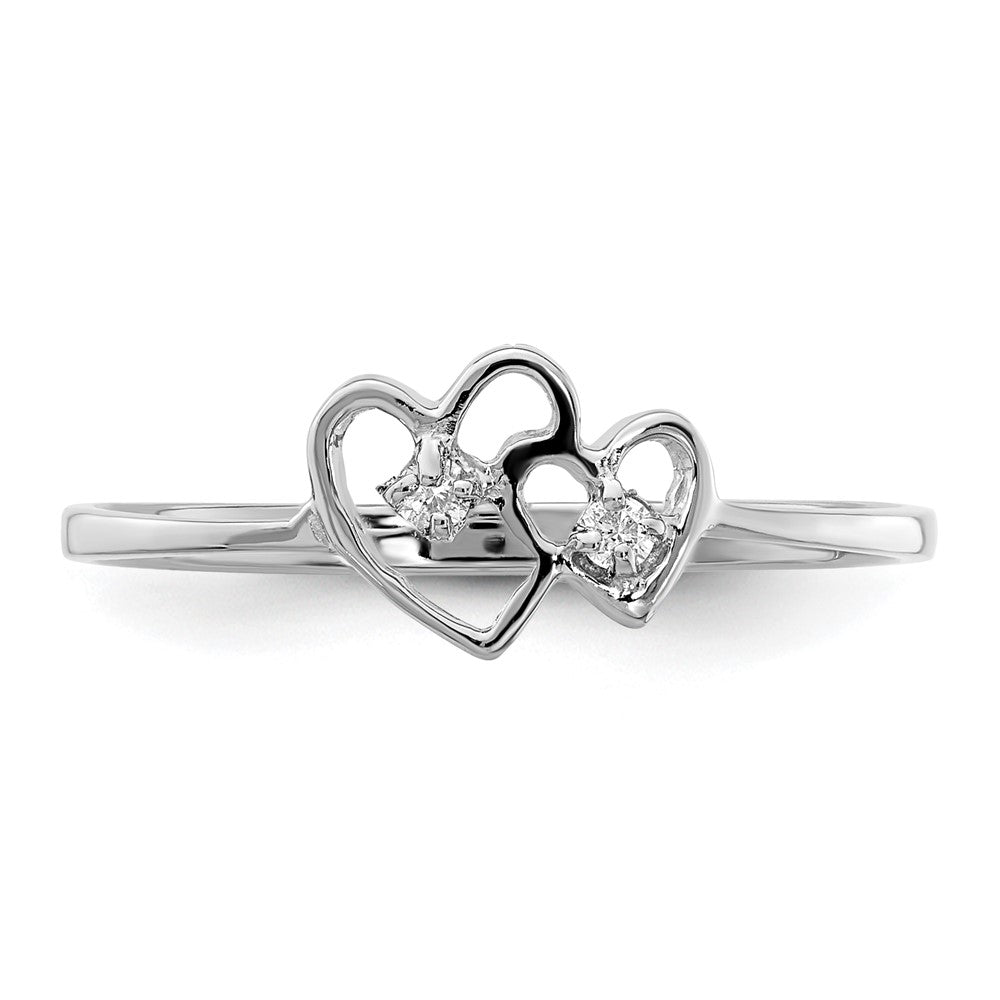 14k White Gold A Diamond ring