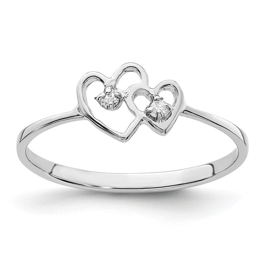 14k White Gold A Diamond ring