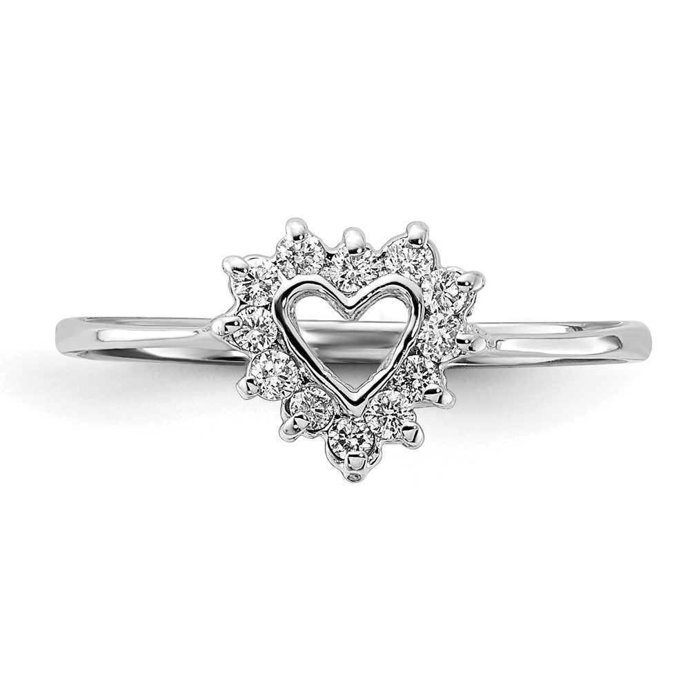 14k White Gold A Diamond ring