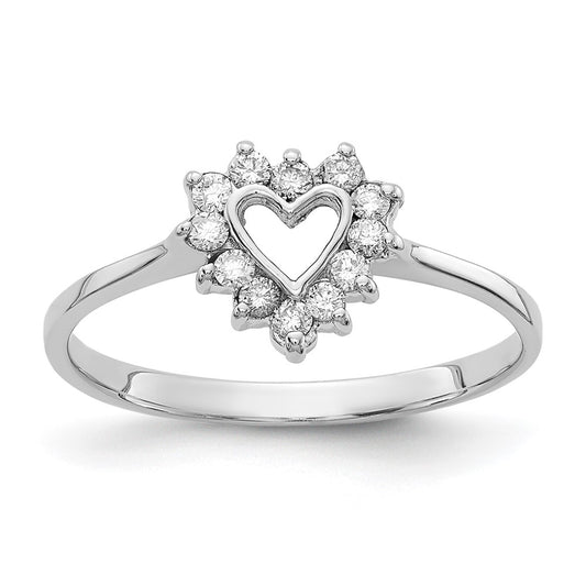14k White Gold A Diamond ring