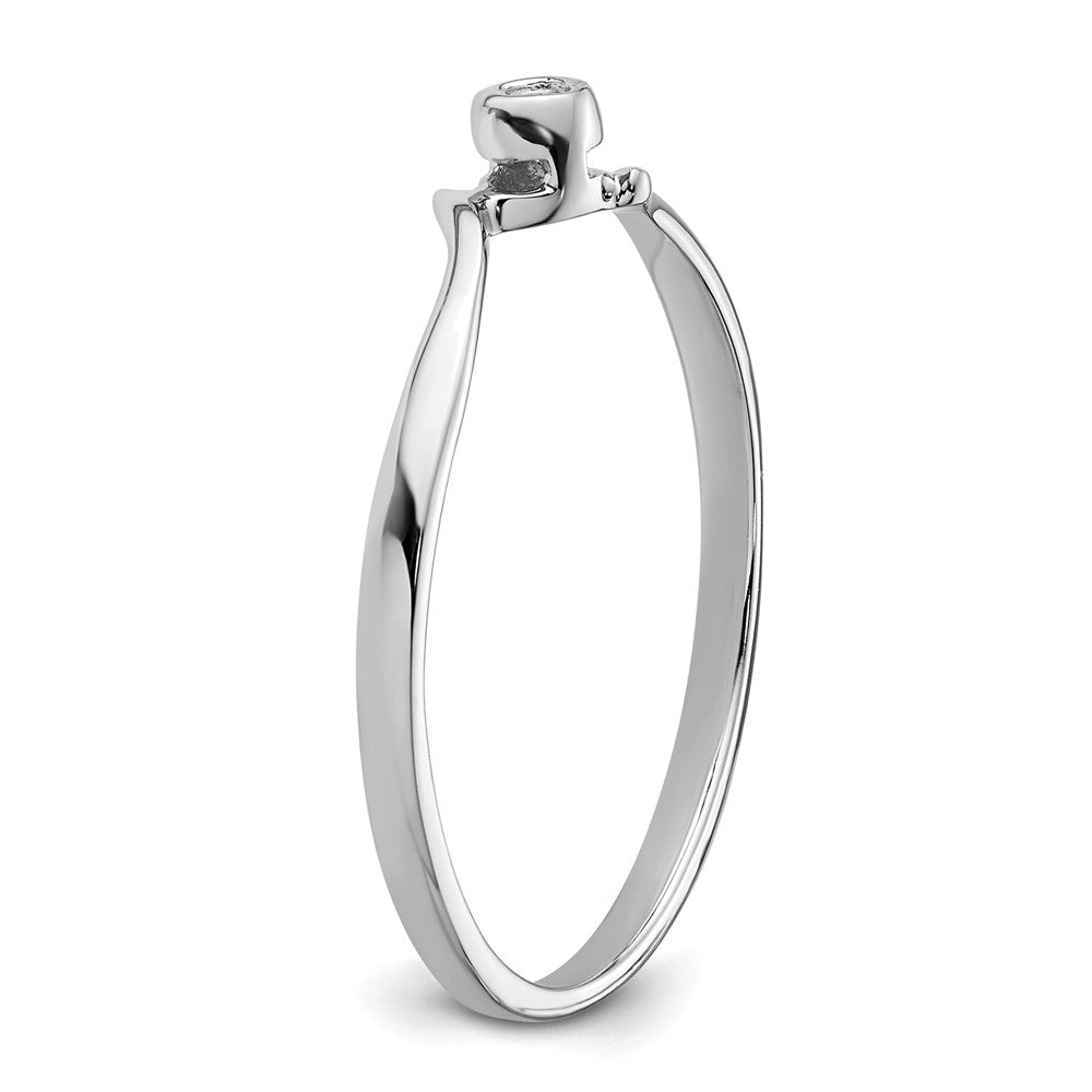 14k White Gold .03ct.Ring Mounting