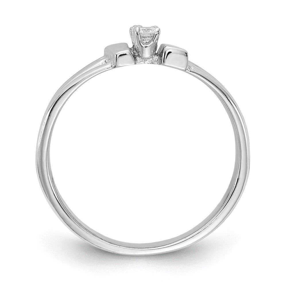 14k White Gold A Diamond ring