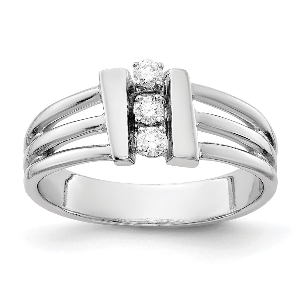 14k White Gold A Diamond ring