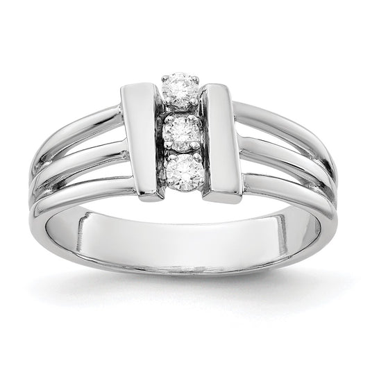 14k White Gold A Diamond ring