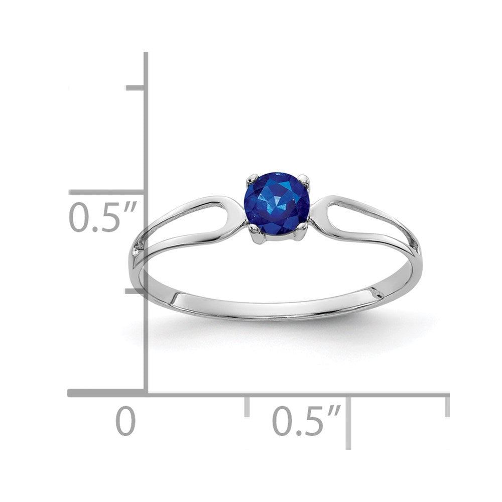 14k White Gold 4mm Sapphire ring