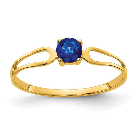 14k 4mm Sapphire ring