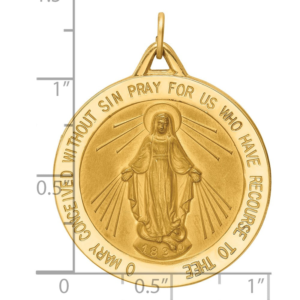 14k Virgin Mary Medal Pendant