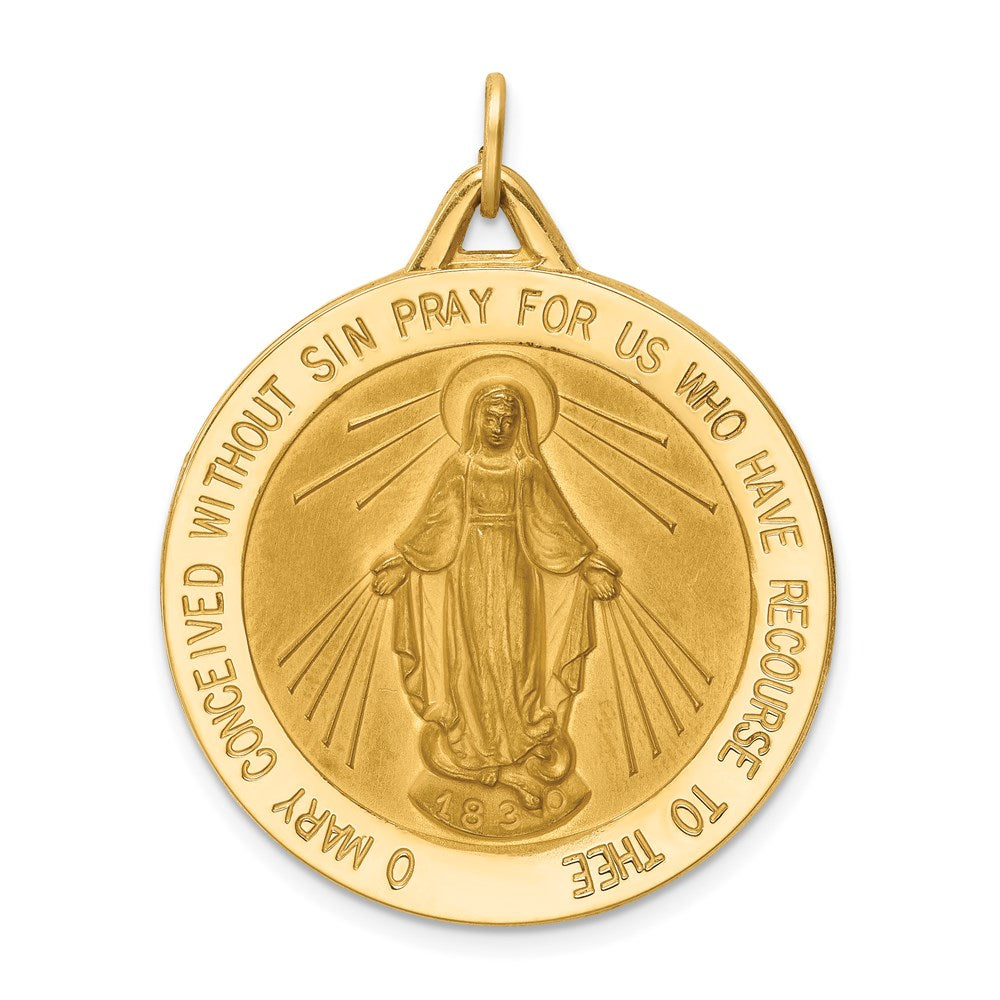 14k Virgin Mary Medal Pendant