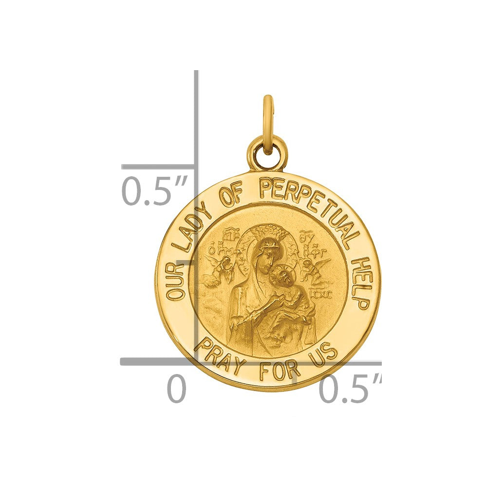 14k Our of Perpetual Help Medal Charm