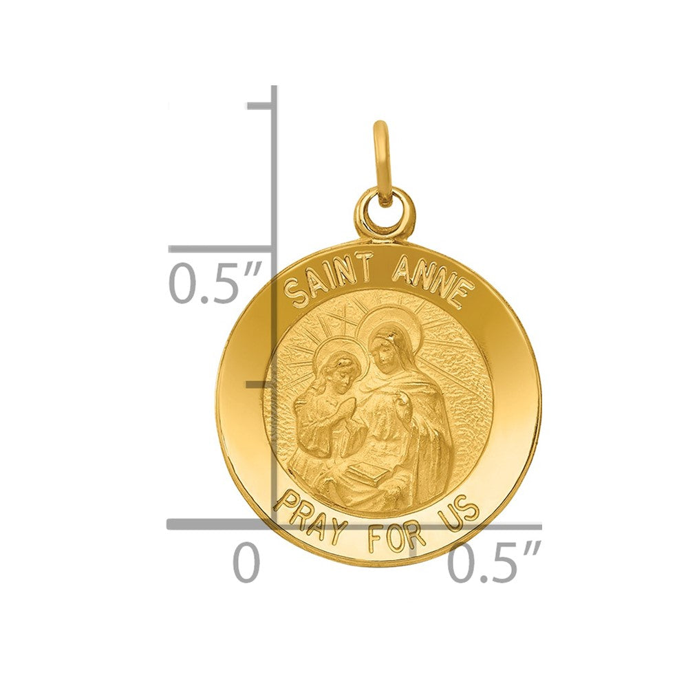 14k Saint Anne Medal Charm