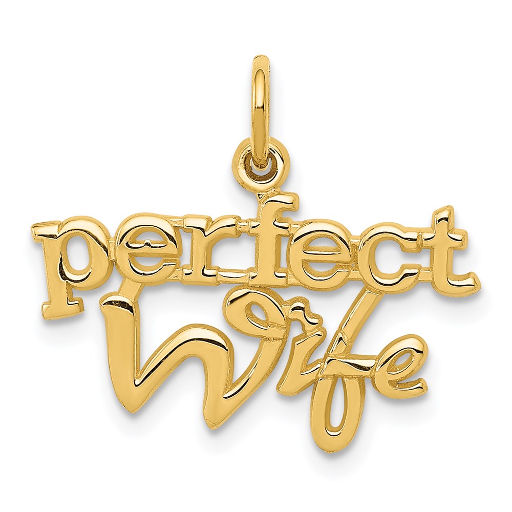14k Yellow Gold PERFECT WIFE Charm