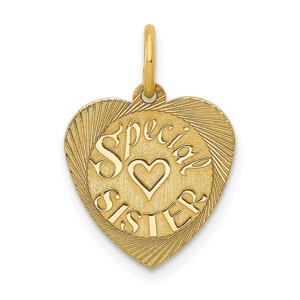 14K Yellow Gold Special Sister Charm