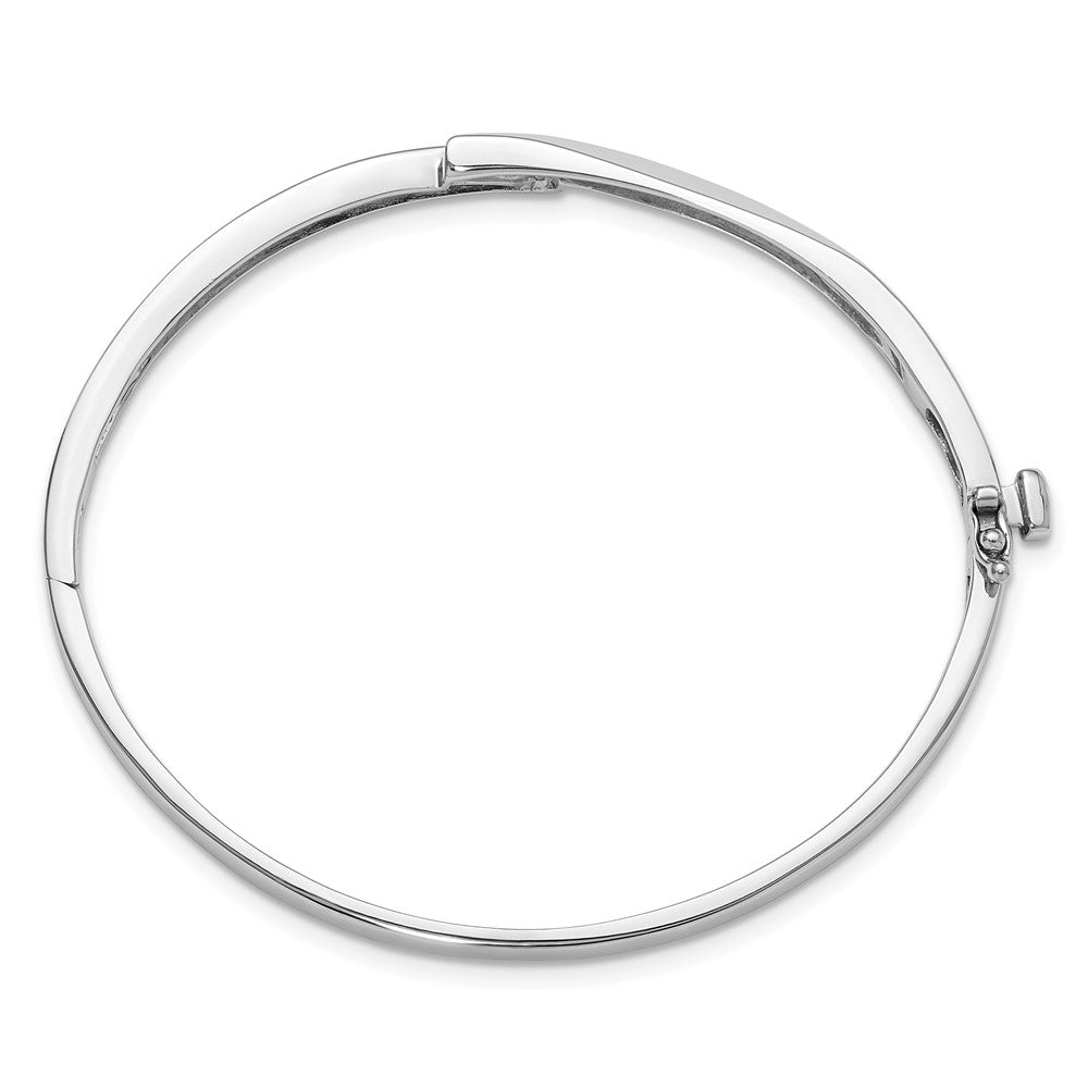 14k White Gold Hinged Bangle Bracelet Mounting