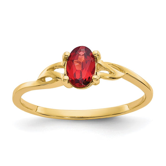 14k Garnet Birthstone Ring