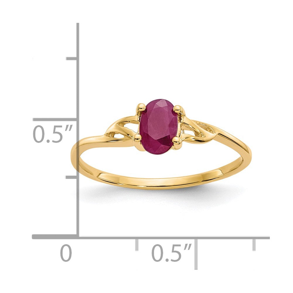 14k Ruby Birthstone Ring